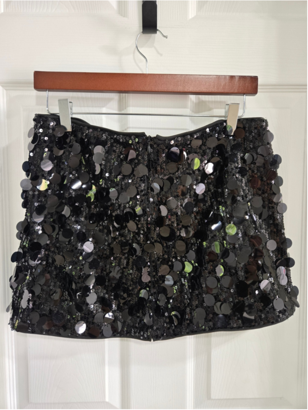 Women's Cider Black Sequin Mini Skirt Size L - Picture 4 of 5